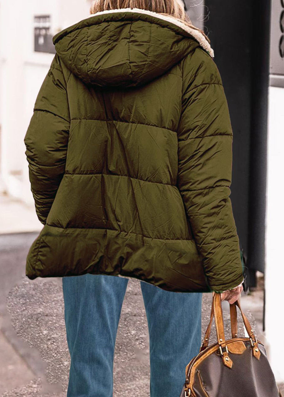 Veste Courte en Coton à Capuche